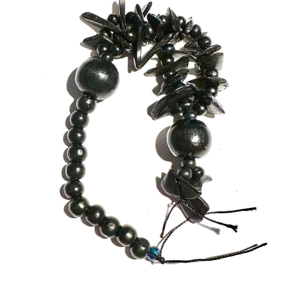 14” Strand Artisan Crafted Black Wooden Beads